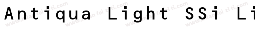 Antiqua Light SSi Light字体转换